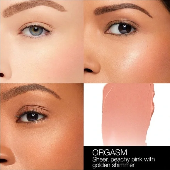 NWT NARS ORGASM AIR MATTE BLUSH (Peachy Pink Golden Shimmer) crème cream pot - Picture 6 of 7